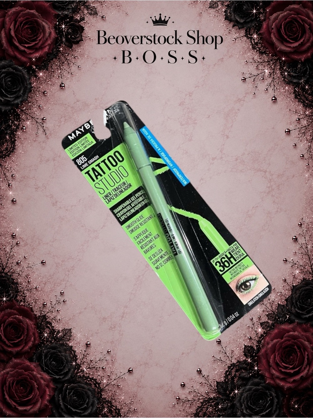 NEW Maybelline Tattoo Studio Gel Eyeliner – Lime Smash (805) – Limited Edition - Picture 2 of 4